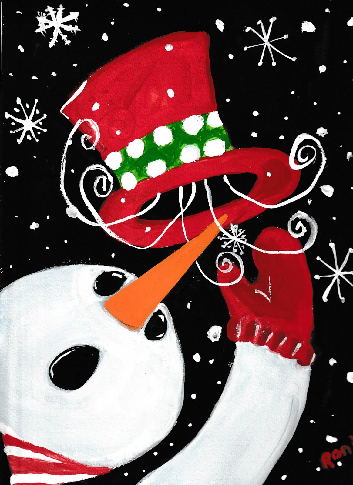 Snowman Loses His Hat